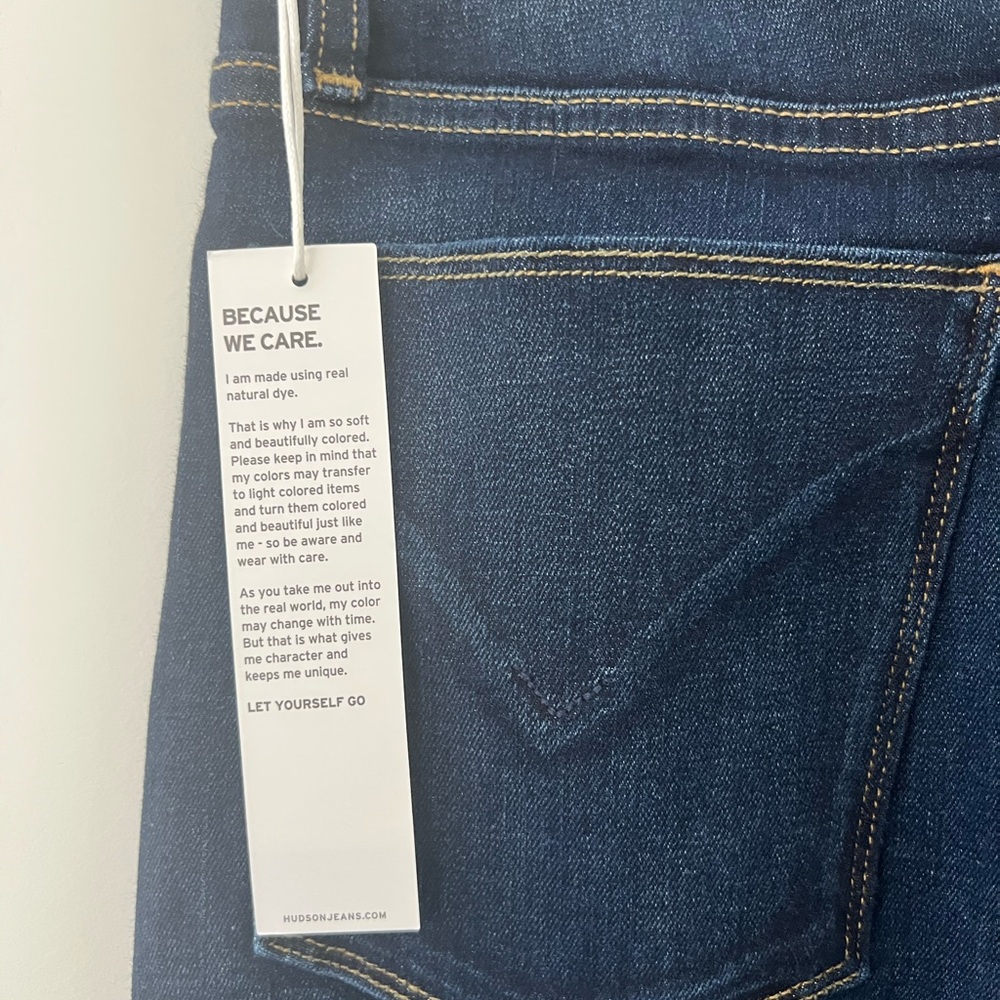 Hudson Blair High Rise Super Skinny Jeans in Dark Blue - Picture 6 of 8